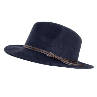 Hats - Gårda Vicenza Crushable Wool felt Fedora (blue)