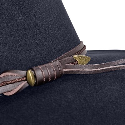 Hats - Gårda Vicenza Crushable Wool felt Fedora (blue)