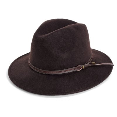 Hats - Gårda Vicenza Crushable Wool felt Fedora (brown)