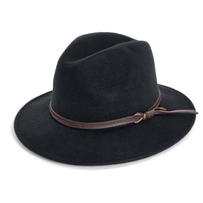 Hats - Gårda Vicenza Crushable Wool felt Fedora (black)