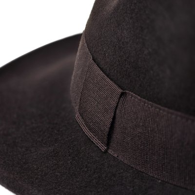 Hats - Gårda Volterra Fedora Wool Hat (dark brown)