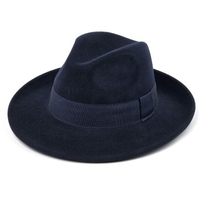 Hats - Gårda Volterra Fedora Wool Hat (navy)