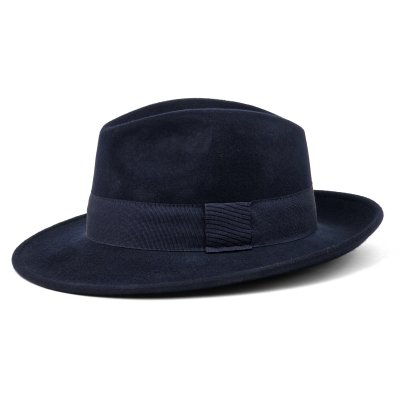 Hats - Gårda Volterra Fedora Wool Hat (navy)