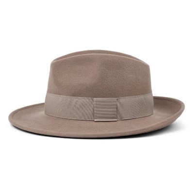 Hats - Gårda Volterra Fedora Wool Hat (taupe)