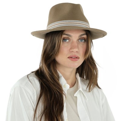 Hats - Gårda Belluno Crushable Wool felt Fedora (beige)