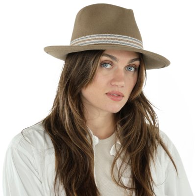 Hats - Gårda Belluno Crushable Wool felt Fedora (beige)