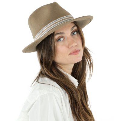 Hats - Gårda Belluno Crushable Wool felt Fedora (beige)