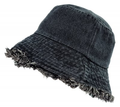 Hats - Gårda Brooke Denim Bucket Hat (black)