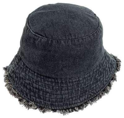 Hats - Gårda Brooke Denim Bucket Hat (black)