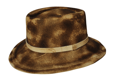 Hats - Gårda Distressed Porkpie Hat (brown)