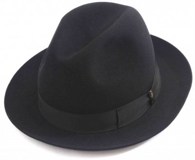 Hats - Borsalino Marengo Medium Brim Fedora (black)