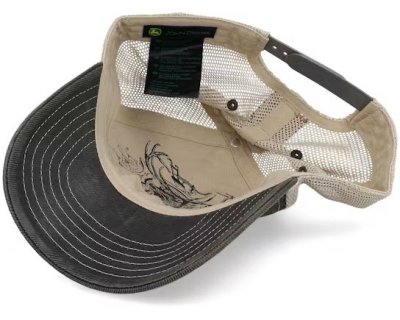 Cap - John Deere 6 Panel Chan & Mesh Dad Cap (grey/beige)