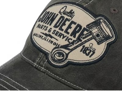 Cap - John Deere 6 Panel Chan & Mesh Dad Cap (grey/beige)