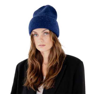 Beanies - Gårda Angora Beanie (navy blue)