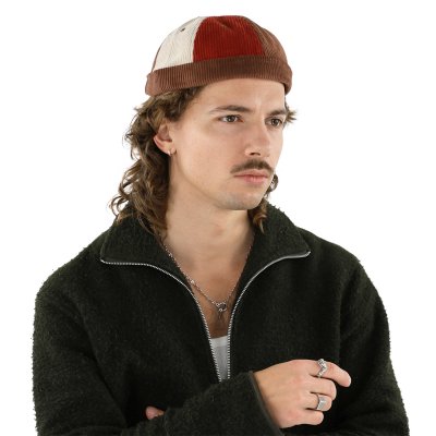 Beanies - Gårda Lockport Docker Beanie (brown/red/cream)