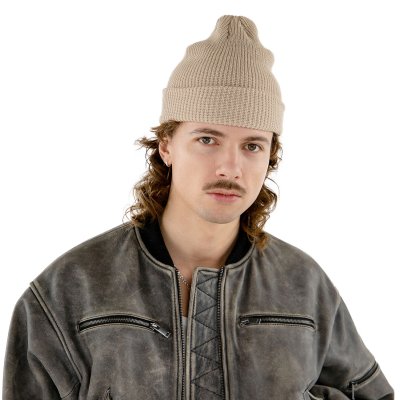 Beanies - Gårda Loxley Knitted Docker Beanie (beige)