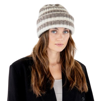 Beanies - Gårda Isfjord Slouch Beanie (khaki/white)