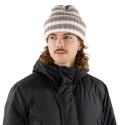 Beanies - Gårda Isfjord Slouch Beanie (khaki/white)