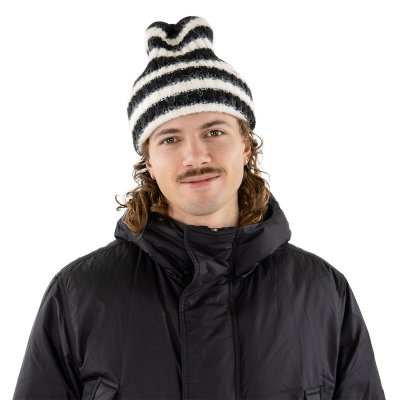 Beanies - Gårda Isfjord Slouch Beanie (black/white)