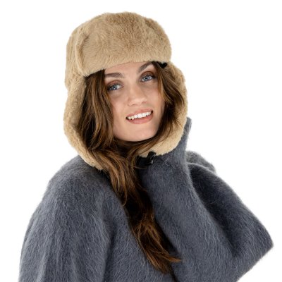 Trapper hat - Gårda Faux Fur Trapper Hat (light brown)