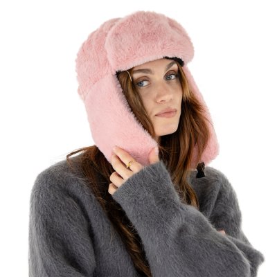Trapper hat - Gårda Angora Trapper Hat (pink)
