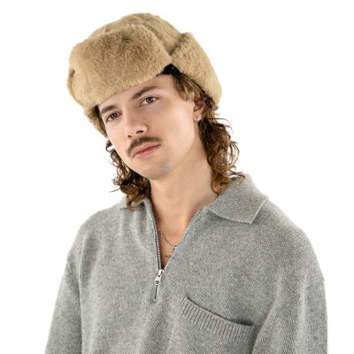 Trapper hat - Gårda Faux Fur Trapper Hat (light brown)