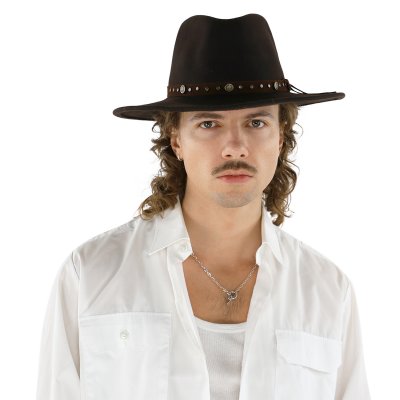 Hats - Gårda Bowmont Crushable Wool felt Western hat (brown)