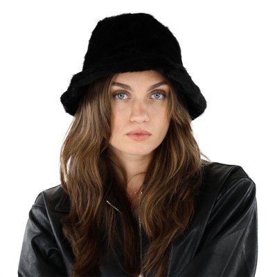 Fur Hat - Gårda Valea Faux Fur Hat (black)