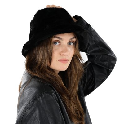 Fur Hat - Gårda Valea Faux Fur Hat (black)