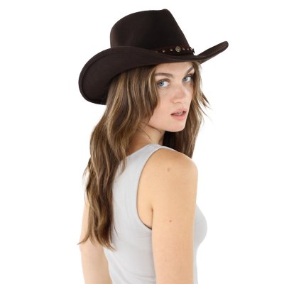 Hats - Gårda Bowmont Crushable Wool felt Western hat (brown)