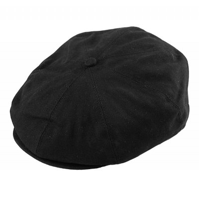Flat cap - Jaxon Hats Cotton Newsboy Cap (black)