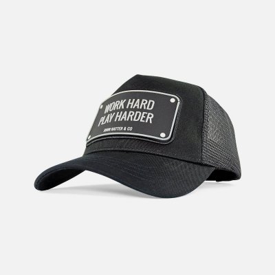 Caps - John Hatter - Work Hard Play Harder - Rubber Edition (black)