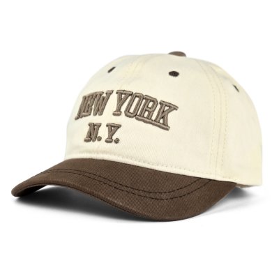 Cap Kids - Gårda New York Baseball Cap (cream/brown)