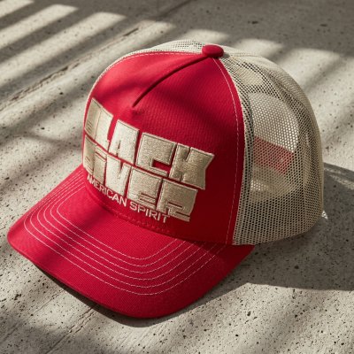 Cap - Black River Bold Logo Trucker (red/cream)