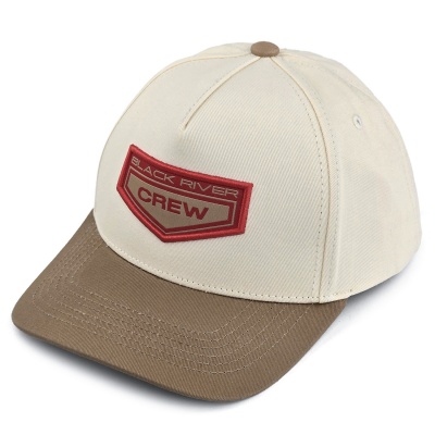 Cap - Black River Crew Cotton Snapback (off-white/khaki)