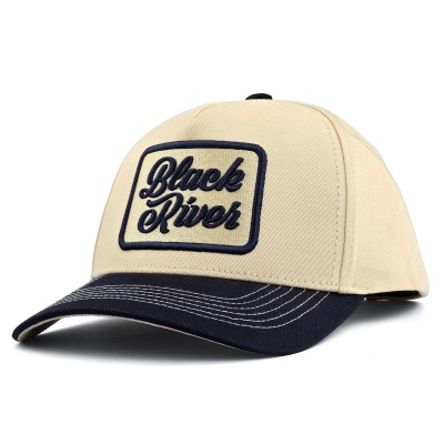 Cap - Black River Denver Cotton Snapback (cream/navy)