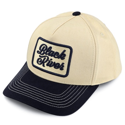 Cap - Black River Denver Cotton Snapback (cream/navy)