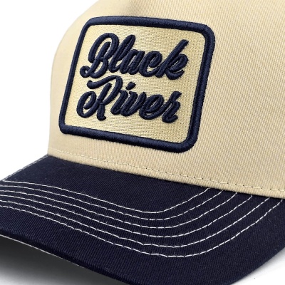 Cap - Black River Denver Cotton Snapback (cream/navy)