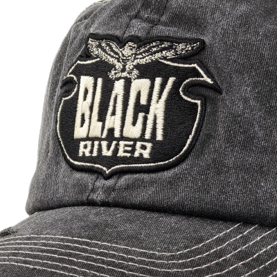 Cap - Black River Eagle Washed Trucker (black/cream)