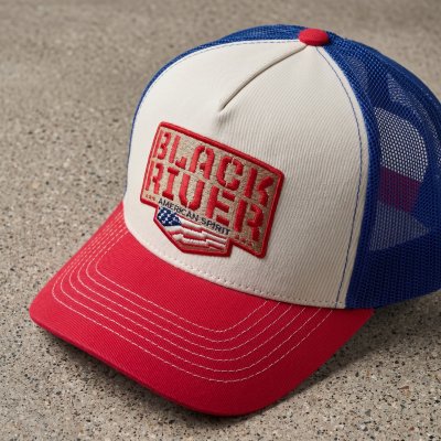 Cap - Black River Frontier Trucker (off-white/blue/red)