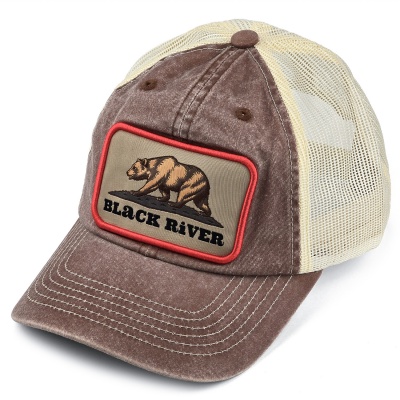 Cap - Black River Grizzly Washed Trucker (brown/cream)