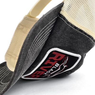 Cap - Black River Hare Washed Trucker (black/cream)
