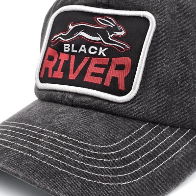 Cap - Black River Hare Washed Trucker (black/cream)