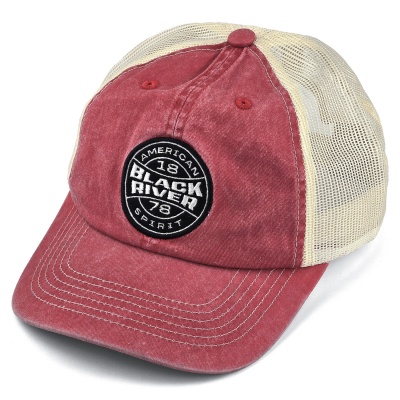 Cap - Black River Knoxville Washed Trucker (red/cream)