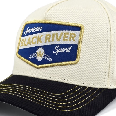 Cap - Black River Omaha Cotton Snapback (off-white/black)