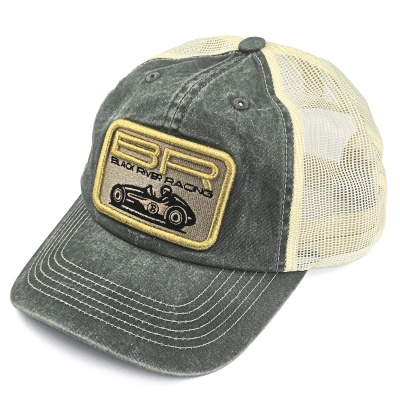 Cap - Black River Racer Washed Trucker (dark green/cream)