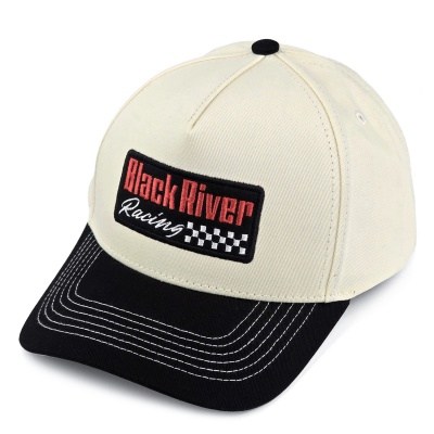 Cap - Black River Racing Cotton Snapback (off-white/black)
