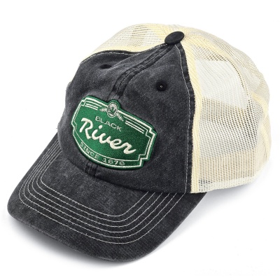 Cap - Black River Sacramento Washed Trucker (black/cream)