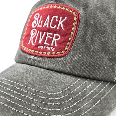 Cap - Black River Spokane Washed Trucker (olive green/cream)