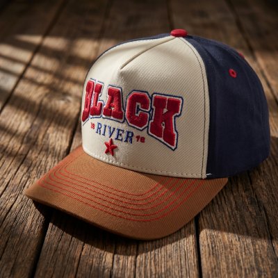 Cap - Black River Texas Trucker (cream/navy/brown)